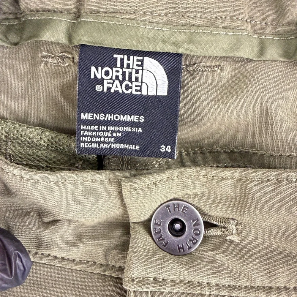 The North Face‎ Hiking Pants Mens 34 Green Nylon Stretch Straight Leg Outdoor
